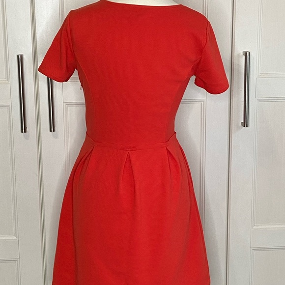 Madewell Bright Red Bistro Dress Sz 8 - Picture 7 of 8